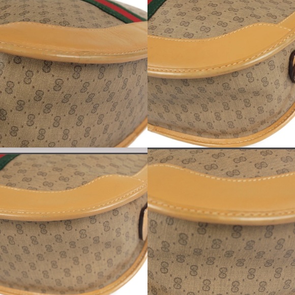 🔴SOLD🔴GUCCI Vintage Sherry Line Micro GG Web PVC Canvas Browns Crossbody bag - Picture 10 of 15